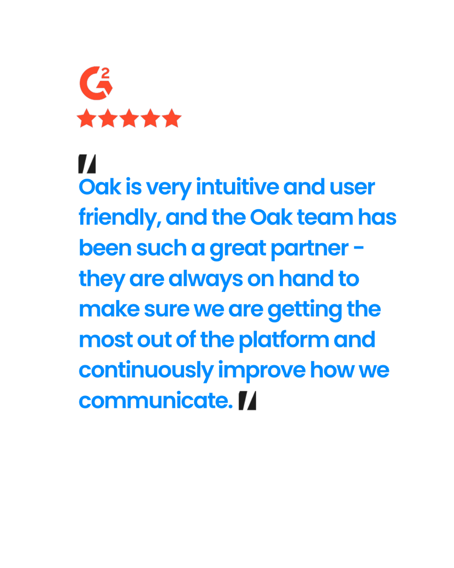 Oak G2 Support Quote